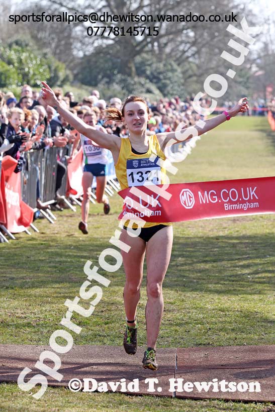 Lily Partridge (Surrey) wins the Senior Womens Inter Counties Championships,  Cofton Park, Birmingham. Photo: David T. Hewitson/Sports for All Pics